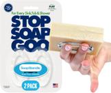 Suporte de sabonete SoapStandle para banho e chuveiro, pacote com 2 unidades transparentes