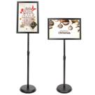 Suporte de sinalização DISPLAYSWORKER ajustável com pedestal resistente