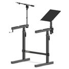 Suporte de teclado NiunYuneu multifuncional pesado com microfone e laptop Suporte de teclado NiunYuneu multifuncional pesado com microfone e laptop