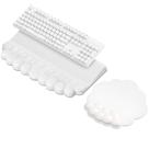 Suporte de teclado para descanso de pulso com mouse pad Laborio Cloud White