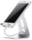 Suporte de telefone Amazon Basics ajustável em alumínio prateado Suporte de telefone Amazon Basics ajustável em alumínio prateado