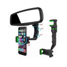 Suporte De Telefone De Espelho Retrovisor De Carro Universal Cor verde