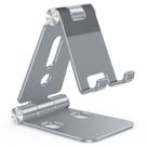 Suporte de telefone OMOTON dobrável C4 cinza de alumínio para iPhone