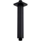 Suporte de teto para braço de chuveiro, 20 cm BESTILL, preto fosco, aço inoxidável