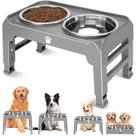 Suporte de tigela elevado para cães AIRMX ajustável com 2 aços inoxidáveis