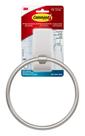 Suporte de toalha de mão Command Satin Nickel resistente à água