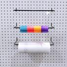 Suporte de toalha de papel Menecor extensível para Pegboard, pacote com 5