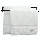 Suporte De Toalha De Parede Toalheiro Duplo 50cm Preto Fosco