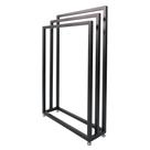Suporte de Toalhas Toalheiro em Metalon Pintura Eletrostática Preto Alto Padrão Marca Kasadi