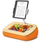 Suporte de travesseiro para tablet ERGONOV Lap Beanbag com lancheira laranja