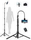 Suporte de Tripé para Celular Nineigh 220cm com Controle Remoto - iPhone e Android