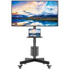 Suporte de TV BONTEC com rodízios, ajustável, para 32-65" com painel perfurado