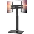 Suporte de TV de chão com suporte giratório de 70, altura de 9 níveis, 27-65 polegadas
