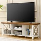 Suporte de TV GAZHOME para TV de até 65" com armazenamento aberto branco