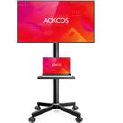 Suporte de TV giratório AOKCOS Mobile com rodas para TVs de 32-60"