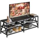 Suporte de TV Katrawu para TVs industriais de até 65", preto de 3 camadas