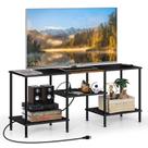Suporte de TV OYEAL Black Bedroom com armazenamento de 45 polegadas para TV de 50 polegadas