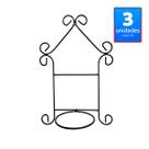 Suporte de Vaso Casinha Arabesco Aramada 3 unid. TMTSUPORTES Suporte de Vaso Casinha Arabesco Aramada 3 unid. TMTSUPORTES