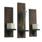 Suporte de Vaso Decoração Parede Madeira Floreira Flor Vela