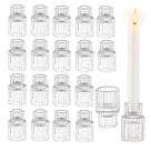 Suporte de vela Glasseam Crystal Clear Glass, conjunto de 20 Suporte de vela Glasseam Crystal Clear Glass, conjunto de 20