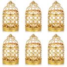Suporte de vela NUPTIO Vintage Metal Tealight pendurado em 6 unidades