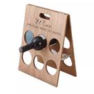Suporte decorativo para vinhos bancada retrátil 6 garrafas