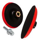 Suporte Disco Lixa C/ tiras autocolantes Lixadeira Adaptador Furadeira M14 5 Pol. 125mm Esmerilhadeira Boina