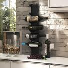 Suporte Display para Adega Porta 7 Garrafas Vinho Parede 75X11Cm