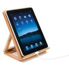 Suporte dobrável Lipper International 1886 em madeira de bambu para iPad