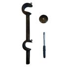 Suporte Duplo Alongado 19/28mm Para Varão de Cortina de Ilhós
