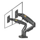 Suporte duplo articulado para monitores 17 a 35 pistão a gás f160
