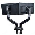 Suporte Duplo De Mesa Para Monitores ON F180 Preto