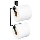Suporte Duplo De Papel Higiênico C/ Gancho P/ Caixa Acoplada Encaixe Rápido Instalação Fácil Banheiro Lavabo Organização