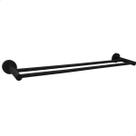 Suporte Duplo De Toalha Preto Fosco Banheiro Inox 304 Lavabo Porta Toalha de Banho Toalheiro Grande Duplo Acessorio Banheiro Luxo Black Barra Reta