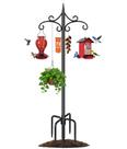 Suporte Duplo para Alimentador de Pássaros Tegarbed 183 cm Ajustável em Metal Suporte Duplo para Alimentador de Pássaros Tegarbed 183 cm Ajustável em Metal