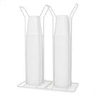 Suporte Duplo para Copos Descartáveis 80 a 200ml Aramado Branco - Organizador de Copos Suporte Duplo para Copos Descartáveis 80 a 200ml Aramado Branco - Organizador de Copos