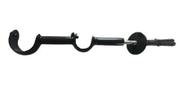 Suporte duplo para varão 28/19 preto - 2 unidades