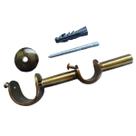 Suporte duplo para varão de cortina em alumínio tamanho 28/19mm Suporte duplo para varão de cortina em alumínio tamanho 28/19mm