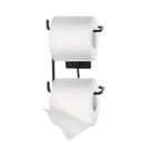 Suporte Duplo Rolo Papel Higiênico Dupla Face 3m Preto Arthi