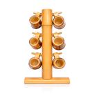 Suporte e 6 canequinhas de Bambu 8 ml