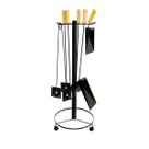 Suporte e Kit Lareira e Fogão a Lenha Aço Carbono 80x35cm