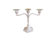Suporte Elegante Para Vela Castiçal 18cm Triplo Branco Rústico.