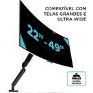 Suporte ELG Mesa Articulado Pistão A Gás Monitor 22 A 49 F100MAX Cor Preto