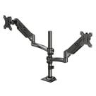 Suporte ELG Profissional Ergonômico Multiarticulado de Mesa FH160L para 2 Monitores 17” a 35” com Pistão a Gás Preto Suporte ELG Profissional Ergonômico Multiarticulado de Mesa FH160L para 2 Monitores 17” a 35” com Pistão a Gás Preto