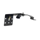 Suporte em L para trilho suíço duplo com presilha preto - Instalação parede