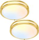 Suporte embutido LED TOBUSA 16" 50W regulável 5CCT dourado, pacote com 2 unidades