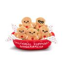 Suporte emocional identificável com bichos de pelúcia Gingerbread x5