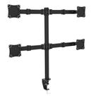 Suporte Ergonômico Tipo Torre Multiarticulado de Mesa, 4 Monitores 14" a 27", Giro 360, Até 5kg/Tela, Preto, F50X4, ELG