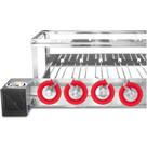 Suporte Espeto Giratório Tipo Gira Grill 4 Espetos Inox Premium Gourmet