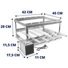 Suporte Espeto Tipo Gira Grill 5 Espetos Churrasqueira De Cimento